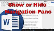 How to Show or Hide Navigation Pane in Microsoft Word [Tutorial]
