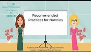 INA Recommended Practices for Nannies