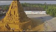 World's tallest sandcastle unveiled in Denmark