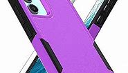 for Samsung Galaxy A54 5G Case: Dual Layer Protective Heavy Duty Cell Phone Cover Shockproof Rugged with Screen Protector - Military Protection Bumper Tough - Samsung Galaxy A54 2023, 6.4inch, Purple