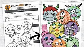 Halloween Math Place Value to Millions / Worksheets & Craft / 4th - 5th Grade