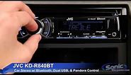 JVC KD-R840BT Car Stereo w/ Bluetooth & Dual USB Connections