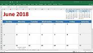 How To Create a Calendar In Excel 2016 - VERY EASY!