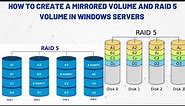 How to Create a Mirrored Volume and Raid 5 Volume in Windows Servers | Create Raid 5 Volume