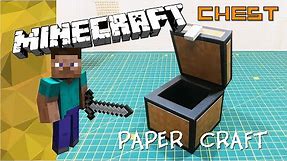Tutorial | Minecraft Сhest | DIY | How to make a MINECRAFT CHEST | PaperCraft