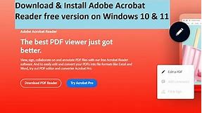 How to Download & Install Adobe Acrobat Reader free version on Windows 10 & Windows 11
