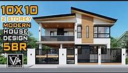 10X10 2 STOREY HOUSE DESIGN (100SQM) 5 BEDROOM