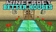 Minecraft: BETTER HOUSES (SECRET ROOMS, ANIMATED DOOR, BLOCK MIXER) Mod Showcase