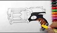 How to draw Nerf Gun Coloring Book /Learning Coloring Page For /Activities video for Kids