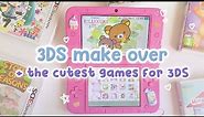 Kawaii Rilakkuma 3DS XL Make Over 💗 + Cutest Games for 3DS 💐Homebrew in 2022