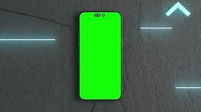 Iphone 14 Perspective Green Screen Neon Visual Effect Chroma Key 3D Animations | Free footage