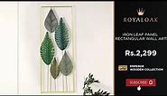 Royaloak | Iron Leaf Panel Rectangular Wall Art