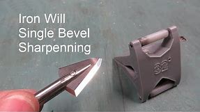 Iron Will Single bevel sharpening and sharpness test By Stay Sharp Guides