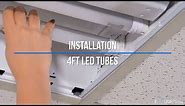 How to Install 4-foot LED Tubes in Fluorescent Fixtures