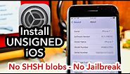 How to update iPhone to unsigned iOS versions without SHSH Blobs!