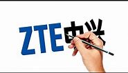 how to draw ZTE logo | drawing ZTE mobile brand