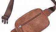 Telena Belt Bag for Women PU Leather Fanny Pack Crossbody Bags for Women Waist Bag with Adjustable Strap, Brown