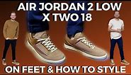 Air Jordan 2 Low x TWO 18 Review, On Feet, All Lace Swap & How to Style! FIRE JORDAN 2 LOW!