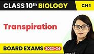 Transpiration - Life Process | Class 10 Biology