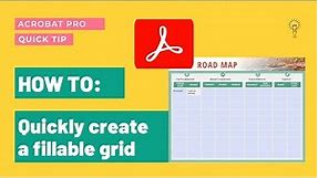 How to Quickly Create a Fillable Grid (Acrobat Pro)