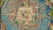 ancient map of Tenochtitlan [ 1524 ] Mexico