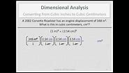 Dimensional Analysis: Converting from Cubic Inches to Cubic Centimeters