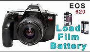 How to Load Film and Battery in Canon EOS 620 Film Camera