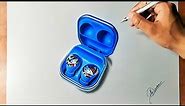 3D Art | Hyper realistic Airpods 👂 Drawing