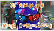 3D Anaglyph - 16 video mega compilation - Red and blue(cyan) glasses needed