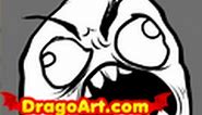 How to Draw Rage Face, Rage Face, Step by Step