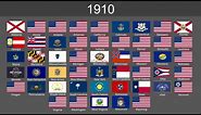 Evolution of USA States Flags 1800-2024 | USA Flag History