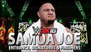WWE 2K16 Future Stars DLC: Samoa Joe Entrance, Signatures & Finishers!