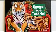 Painting a Bengal Tiger on Couch in Acrylics