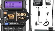 Baofeng UV-5R GMRS Handheld Radio Long Range Walkie Talkies Rechargeable Two Way Radio,GMRS Repeater Capable,NOAA Weather Radio Walkie Talkie for Adults (Black-1Pack)