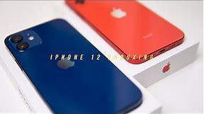 iPhone 12 Unboxing (Blue & Product Red)