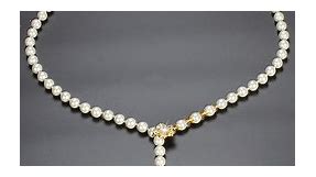 Women's Metal Chain Pearls Belts Gold for Dress Pearl-White