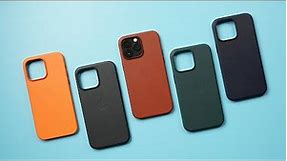 iPhone 14 Pro Max Official Apple Leather Case Review - ALL COLORS + GIVEAWAY!
