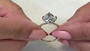 3.75 carat Antique Oval Lab Diamond Compass Set Engagement Ring