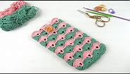 Crochet Boxed Shell Stitch Phone Case