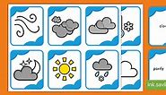 Weather Forecast Symbols Matching Cards