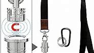 EDO GOT Magnetic Keychain Quick Release with Lanyard for Keys & ID Badge Holder - Keychain Accessories Key Holder, Key chain Lanyard with Genuine Leather End - Lanyards for ID Badges - Delivery 6.6lbs