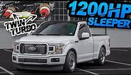 1200HP F150 4WD SLEEPER Truck SMOKES Z06 on the Street! (The Perfect Work Truck)