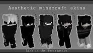25 aesthetic minecraft skins | black , link in the description.