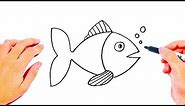 How to draw a Fish Step by Step | Drawings Tutorials for Kids