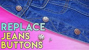 How to change jeans buttons on a denim jacket