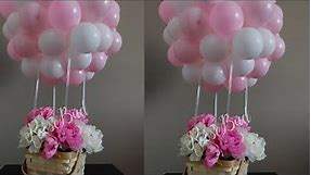 Hot Air Balloon Centerpiece DIY // Balloon Centerpiece with flowers