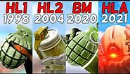 Half-Life Grenade Evolution (1998 - 2024)