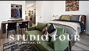 Inside A 500 sq ft Small Luxury Studio Apartment Tour in LA