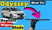 Honda Odyssey Front Windshield Wiper Blade Replacement How to Replace 2018 2019 2020 2021 2022 2023