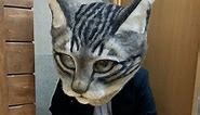 Realistic Cat Head Mask